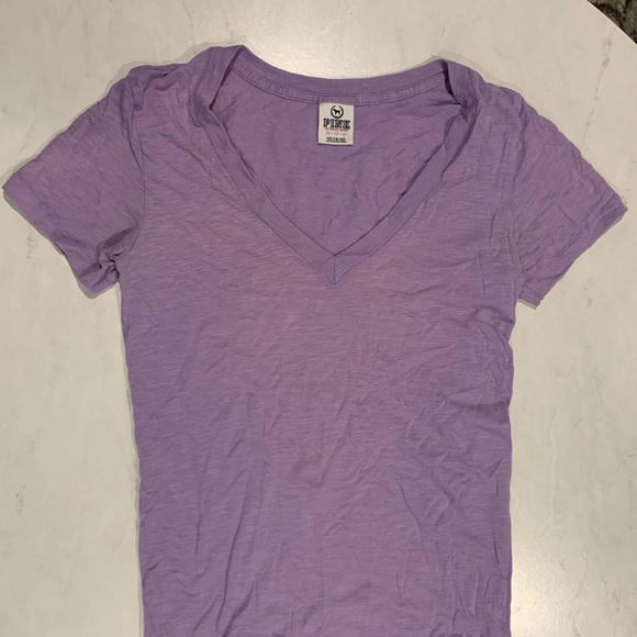 💗 PINK V-neck T-Shirt Pajama Top - Picture 4 of 4